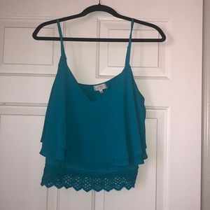 Turquoise crop top